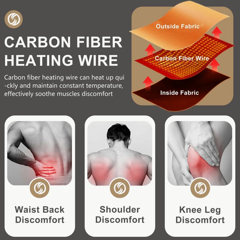 Pantalones Calefactables para Hombres, Calzoncillos Largos Eléctricos De Invierno con Forro De Felpa, Capa Base Térmica Inferior para Caza Y Esquí