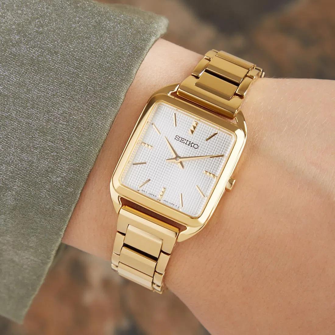 Seiko Reloj Analógico para Mujeres de Cuarzo con Correa en Acero Inoxidable