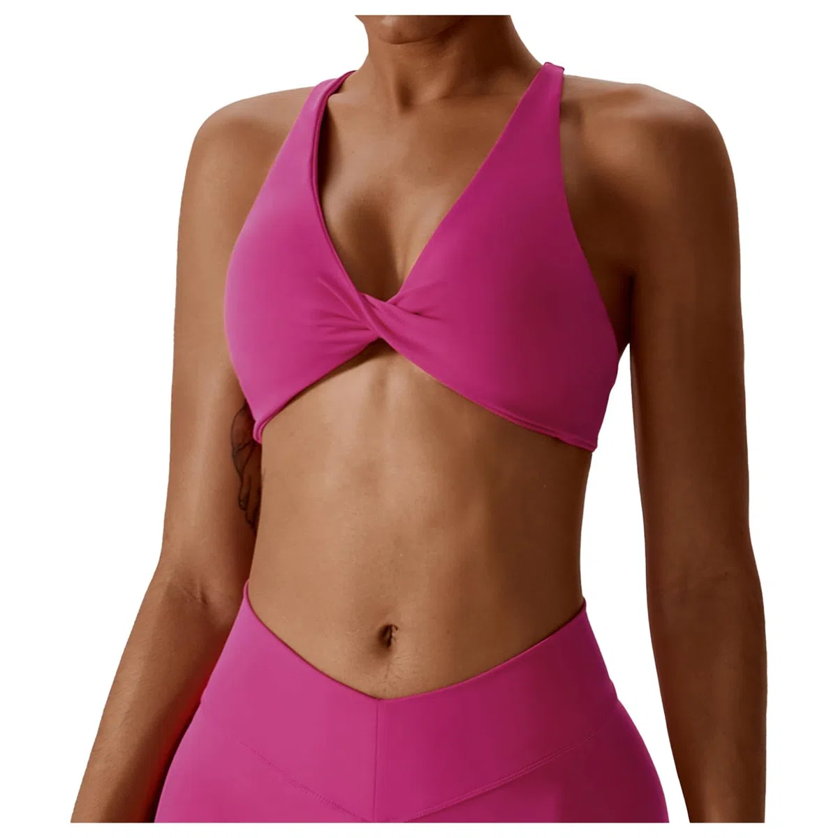 Seamless Yoga Top Skin Feel for Women Backless Sports Bra for Running Fitness Bralette, Black, M