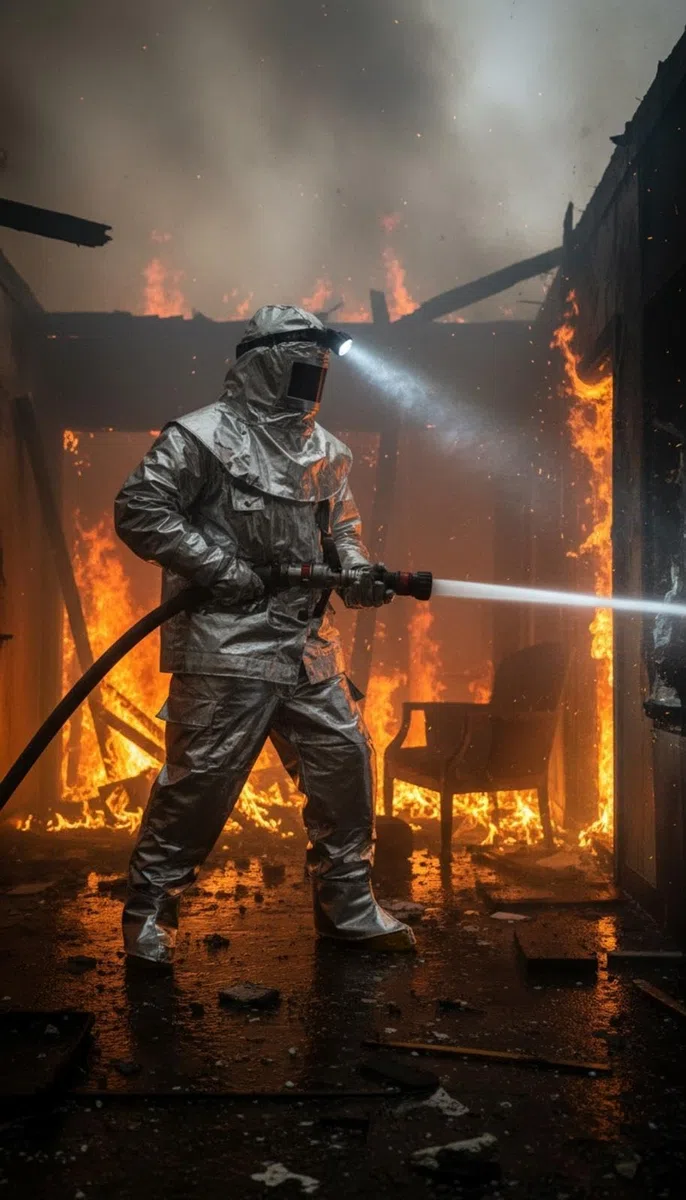 Overoles Ignífugos, Ropa Aislamiento Alta Temperatura Radiación Anti Térmica para Plantas Químicas Y contra Incendios