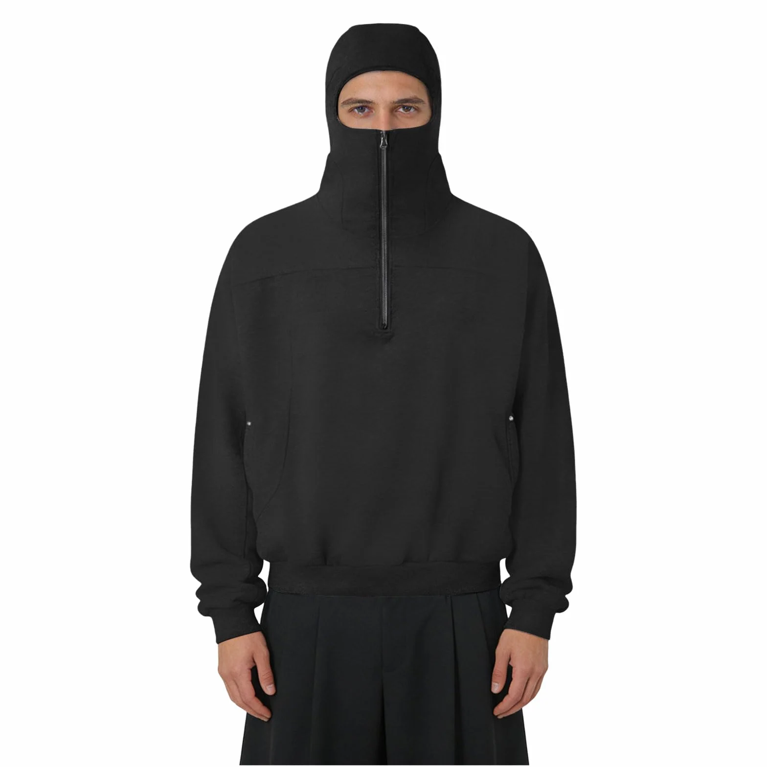 Pasamontañas Deportivo para Hombre Sudaderas con Capucha con Cremallera Y Pasamontañas Sudadera Capucha Chaqueta De Manga Larga Abrigo De Entretiempo