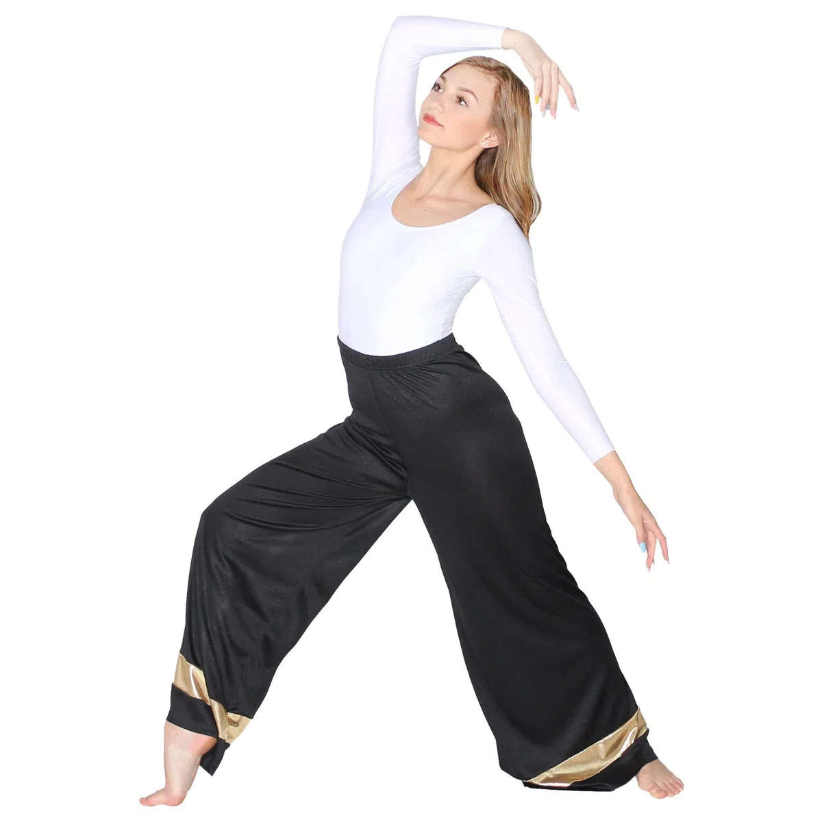 Danzcue Pantalón Palazzo Praise Dance para niñas