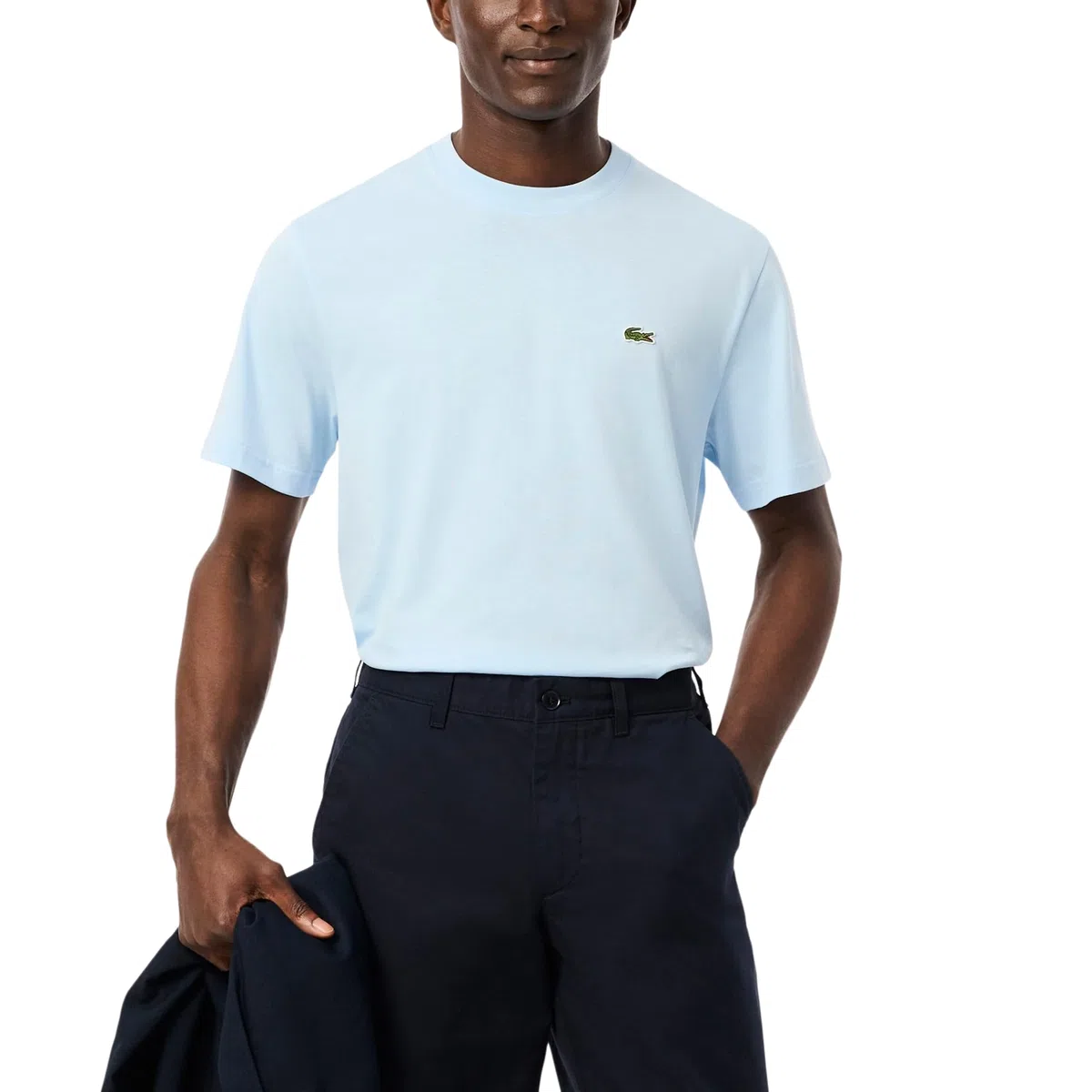 Lacoste Cotton T-Shirt with Breast Pocket Camiseta de algodón con Bolsillo en el Pecho Hombre (Pack de 1)
