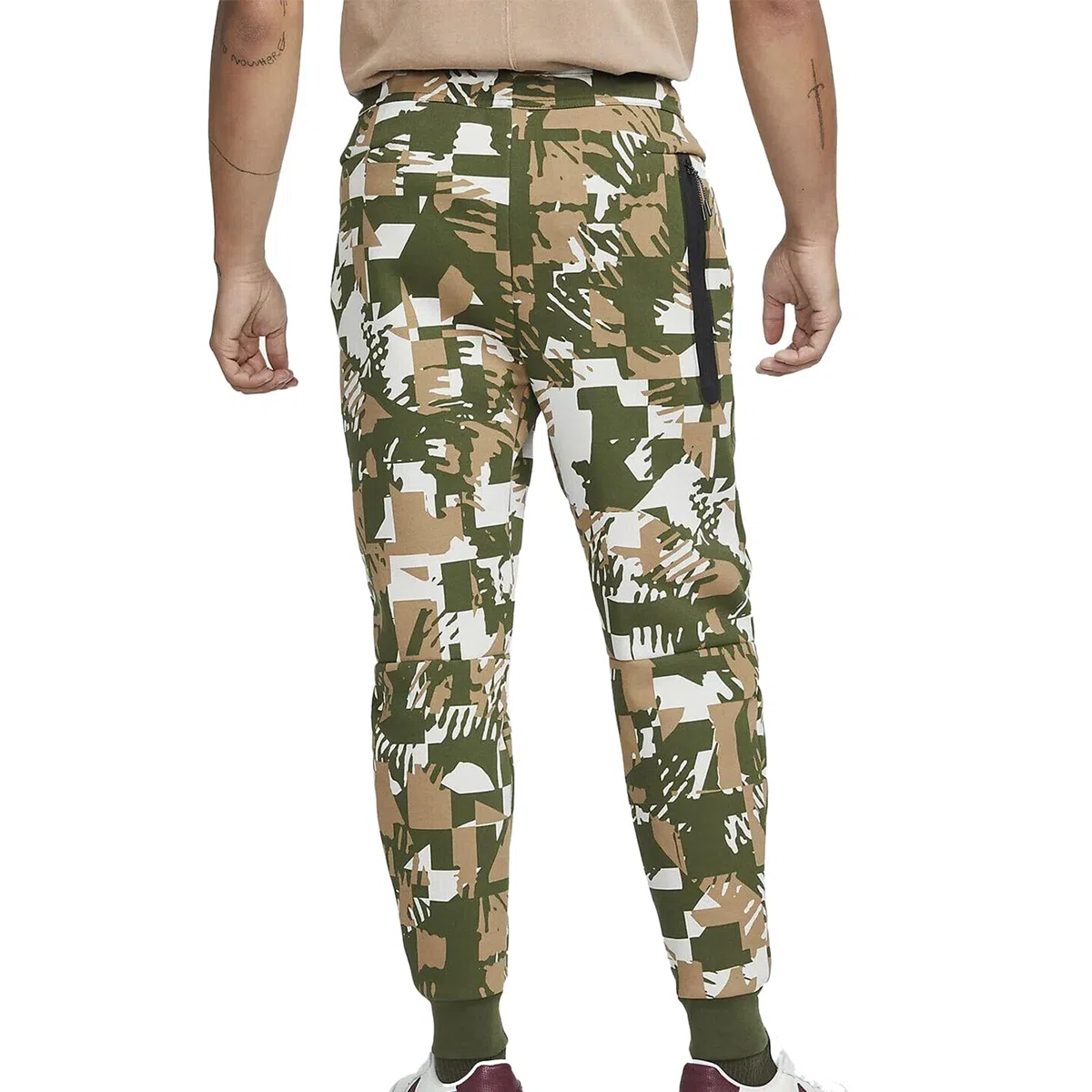 Nike Sportswear Club - Pantalón deportivo para hombre, hueso claro/verde áspero-negro, X-Small