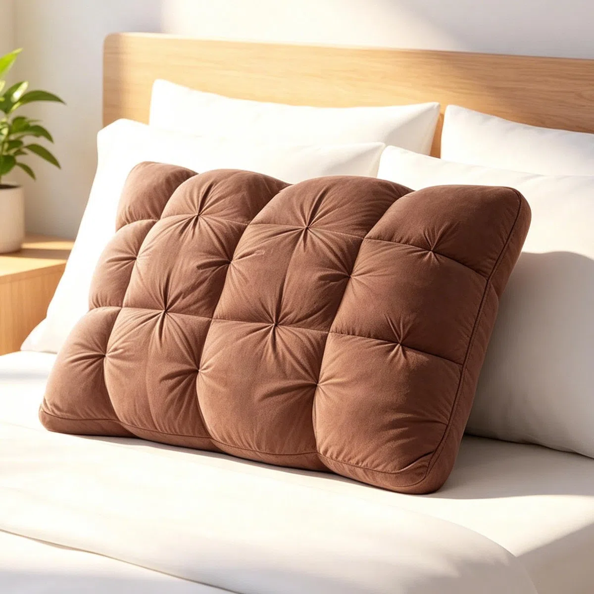 Genérico Almohada para Cama Decorativas y Transpirables | Almohadas de Dormitorio En Dormitorios, Hogares, Hoteles, Viajes, La Zona Lumbar, El Cuello, La Lectura Y Personas Que
