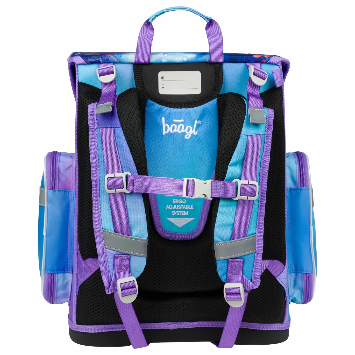 Baagl - Mochila para niño (3 piezas, mochila Ergo para 1ª clase, mochila ergonómica primaria, bolsa de escuela primaria con correa para el pecho, Axolotl, juego de mochila escolar, Axolotl, Juego de