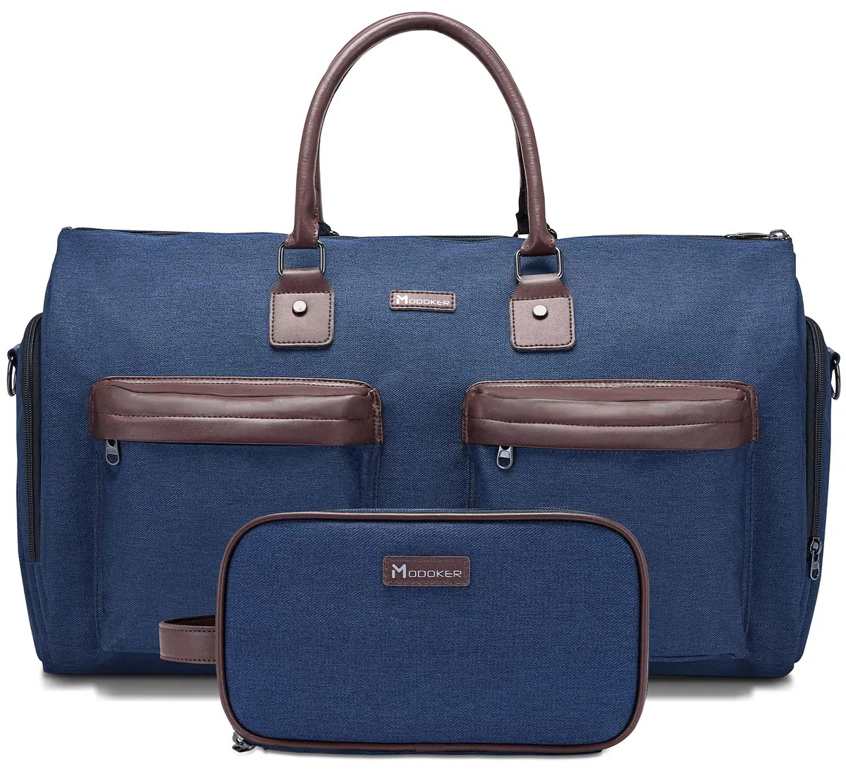 Modoker - Bolsa de Ropa Convertible con Correa para el Hombro, Bolsa de Lona para Hombre y Mujer, 2 en 1 para Colgar en Maleta, Bolsa de Viaje