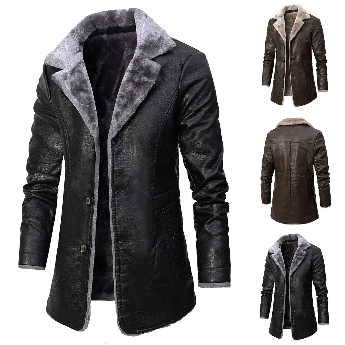 Chaqueta de piel sintética para hombre, talla grande, para hombre, chaqueta, transición, motocicleta, forrada, chaquetas, chaqueta de moto, abrigo de manga larga, abrigos impermeables