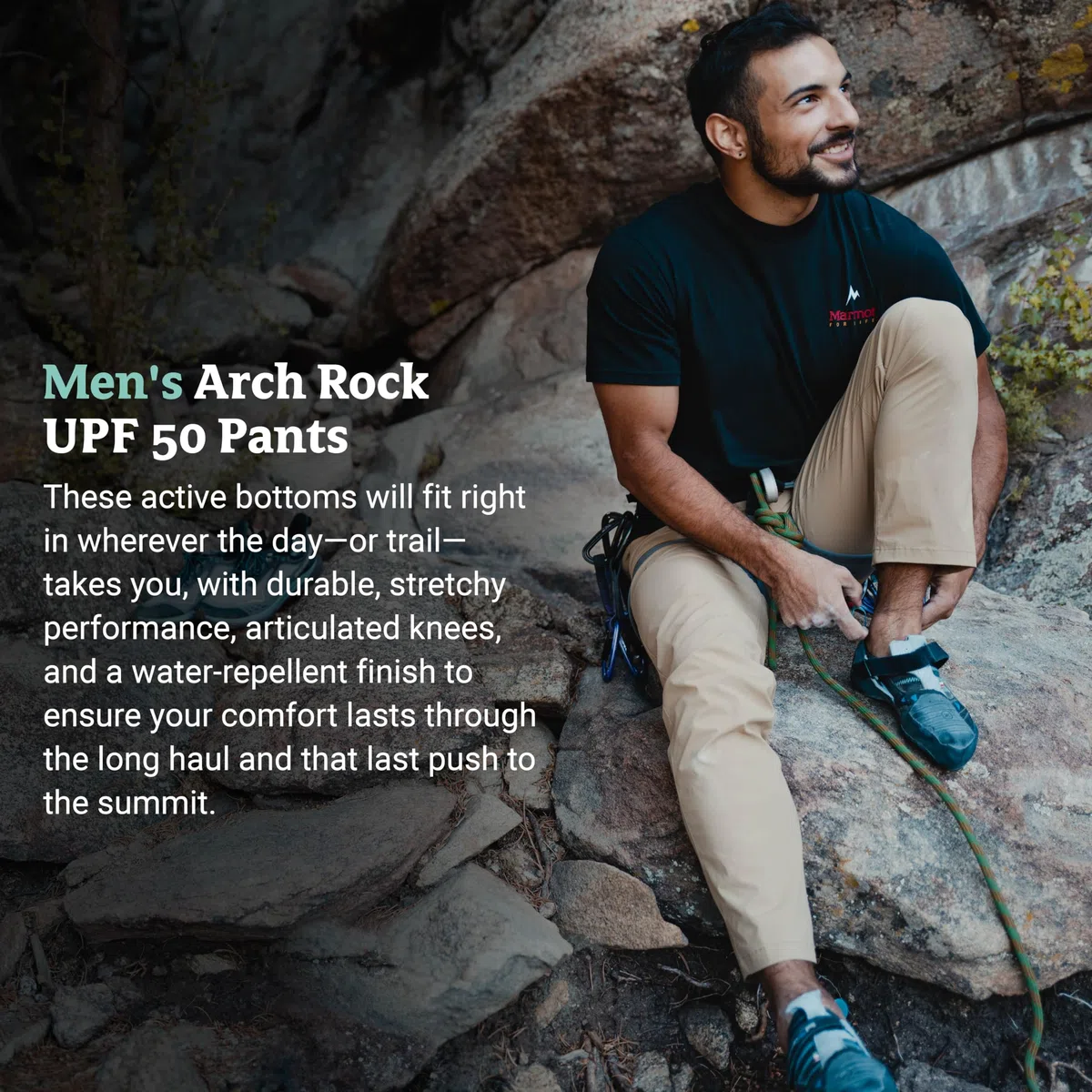 Marmot Arch Rock Pant - Pantalón de Trekking Repelente al Agua, pantalón Funcional Softshell Transpirable, pantalón de Senderismo a Prueba de Viento Hombre
