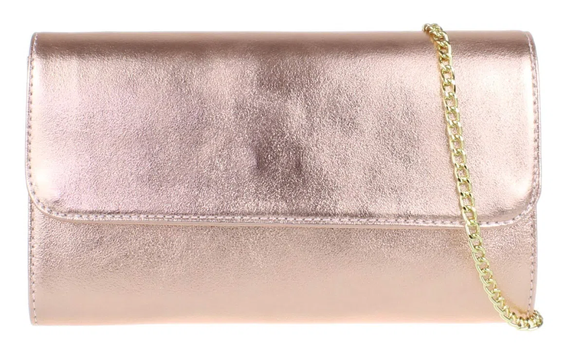 Girly Handbags Bolso de embrague liso de cocodrilo de cuero de ante italiano