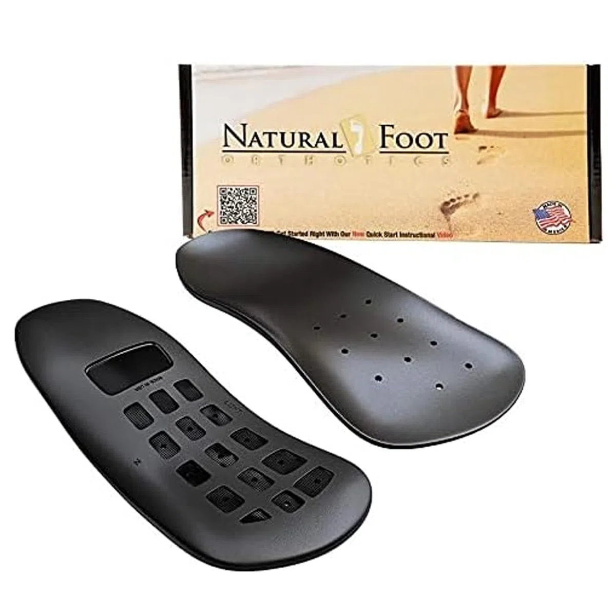 Natural Foot Orthotics - Plantillas ortopédicas para pies planos o arcos bajos, Men's 11-11.5 / Women's 12-12.5, 1