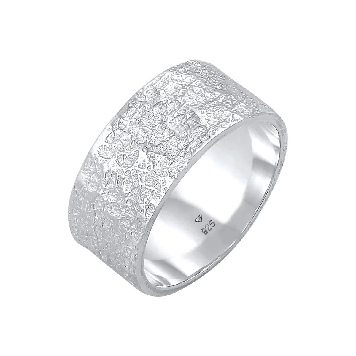 Kuzzoi - Anillo de plata de ley 925 para hombre (9 mm) con diseño de anillo pulido, talla de anillo de plata de ley 925, 60-66