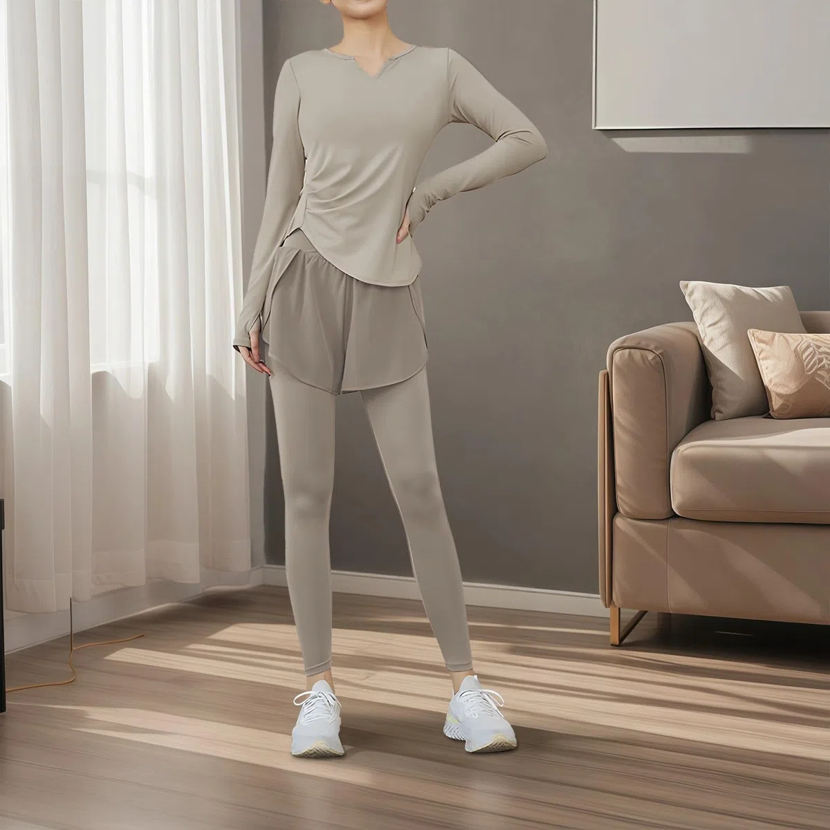 Conjuntos de entrenamiento de tres piezas para mujer, conjuntos de yoga de 3 piezas con telas transpirables y diseño antibolitas, XXL adecuado para 135-150 libras, trajes deportivos versátiles