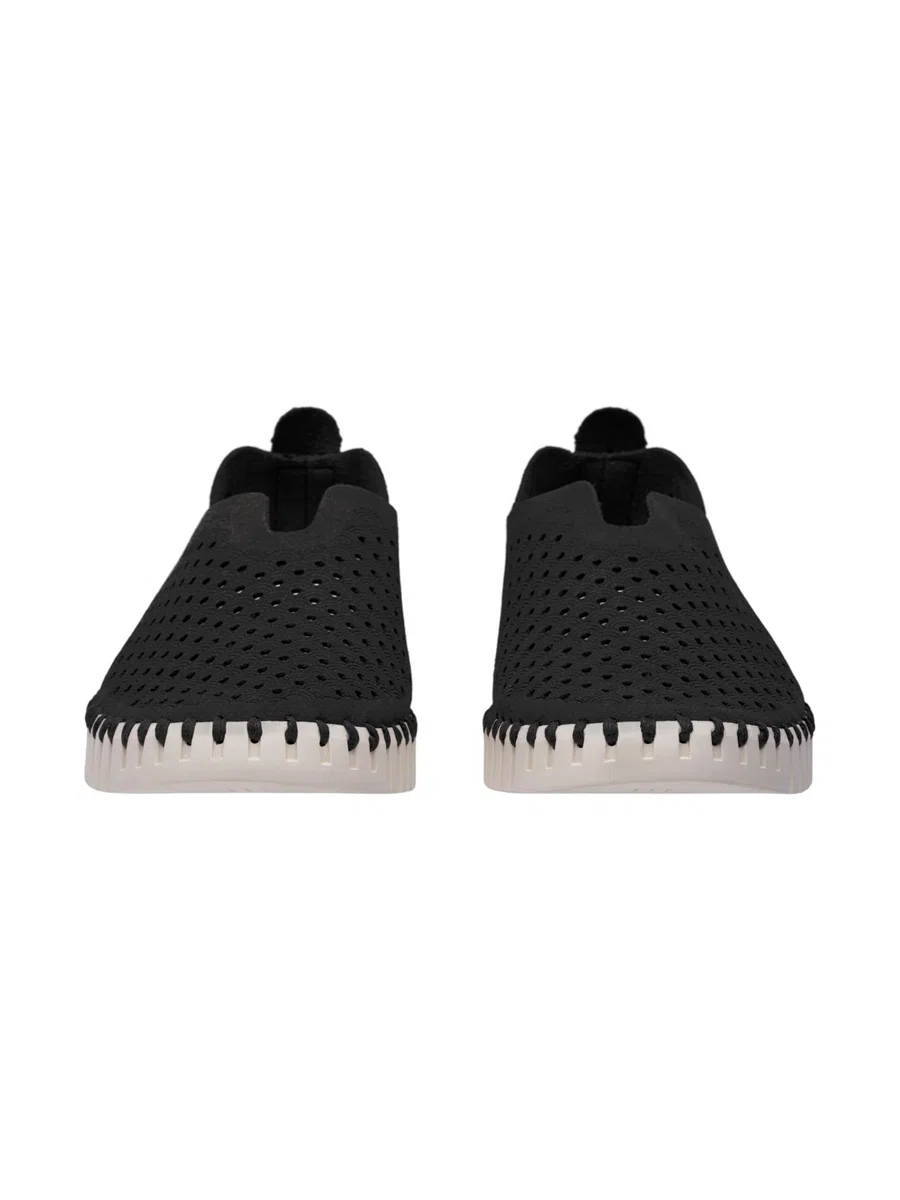 Ilse Jacobsen HORNBÆK | Zapatos Planos para Mujer | Zapatilla con Material de Microfibra reciclada y Suela de Caucho Natural Antideslizante | Tulip3275 | Ligero, Transpirable y ecológico | Black | 38