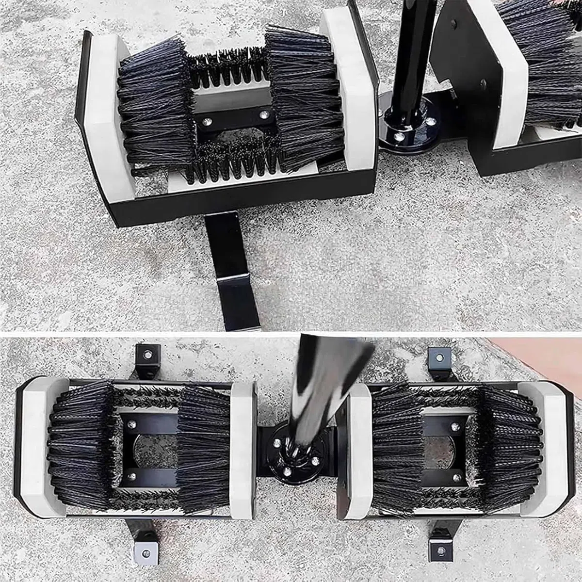 Cepillo rascador de zapatos de doble cara con asa, herramienta raspadora de botas resistente, eficaz removedor de barro para la entrada de la puerta delantera, jardín de granja al aire libre