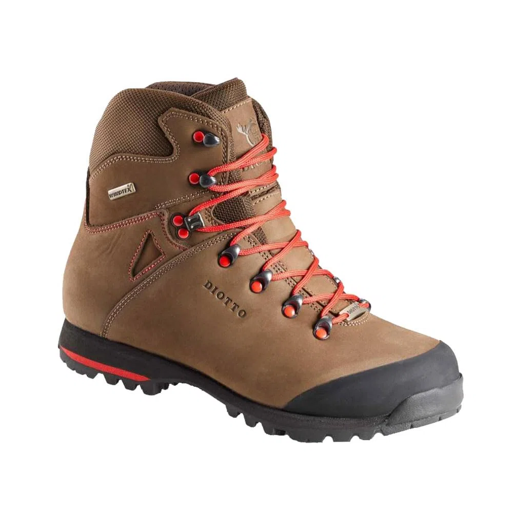 DIOTTO Botas de caza y trekking COLORADO, piel nobuck marrón, impermeables y transpirables