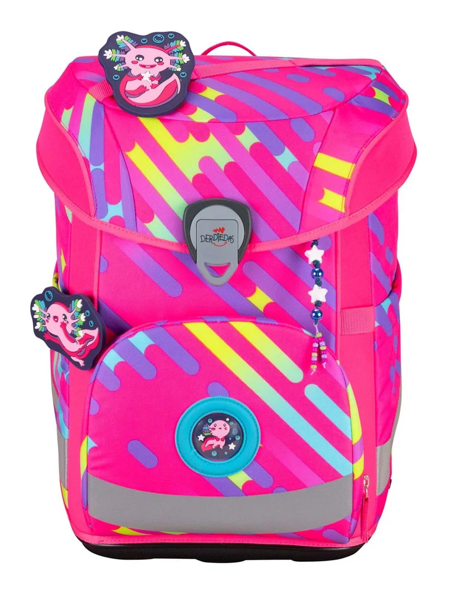 DerDieDas ErgoFlex Easy Exklusiv Neon Schulranzenset 5-Teilig Punkie