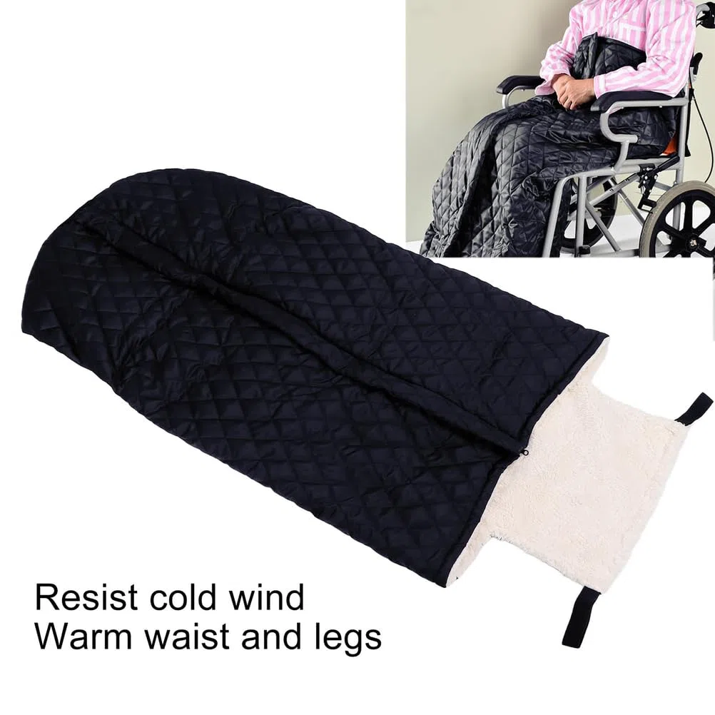 Manta para silla de ruedas, forro polar cálido para la parte inferior del cuerpo, cubierta gruesa y suave para personas mayores, accesorio acogedor para sillas de ruedas y ayudas de movilidad