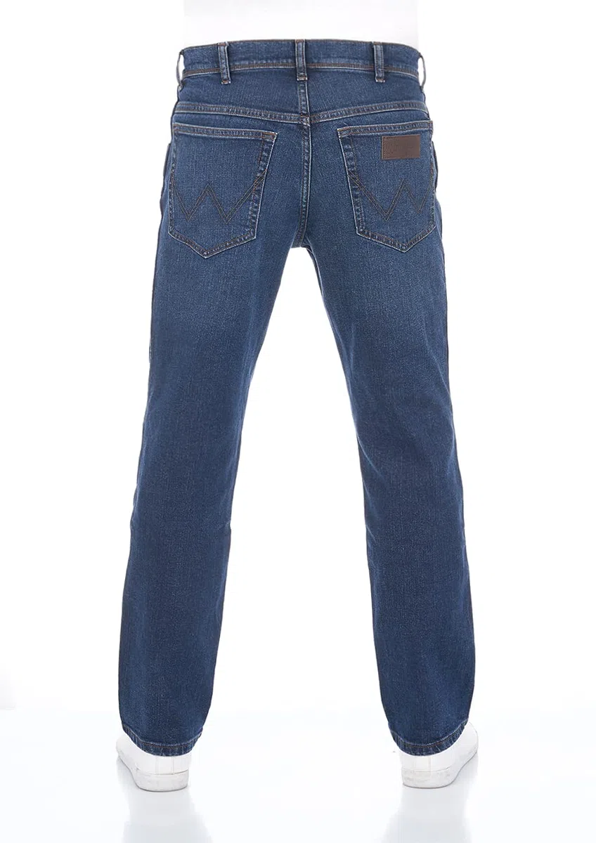 Wrangler Texas - Vaqueros elásticos para hombre de corte regular Authentic Straight