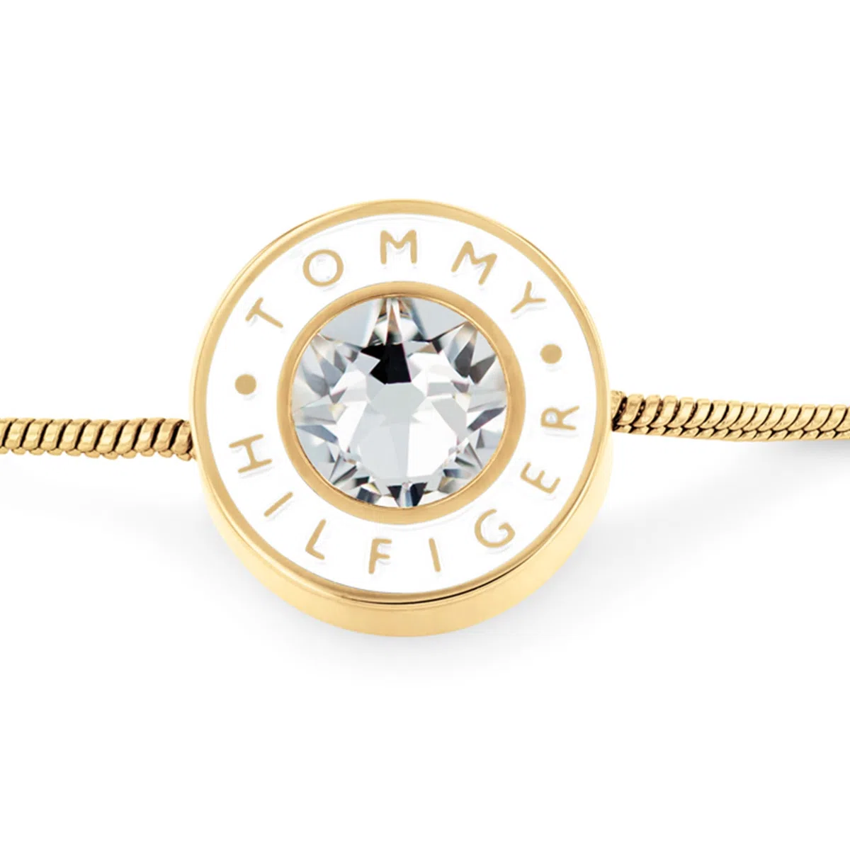 Tommy Hilfiger Jewelry Pulsera para Mujer en Oro Amarillo con un Cristal - 2780806