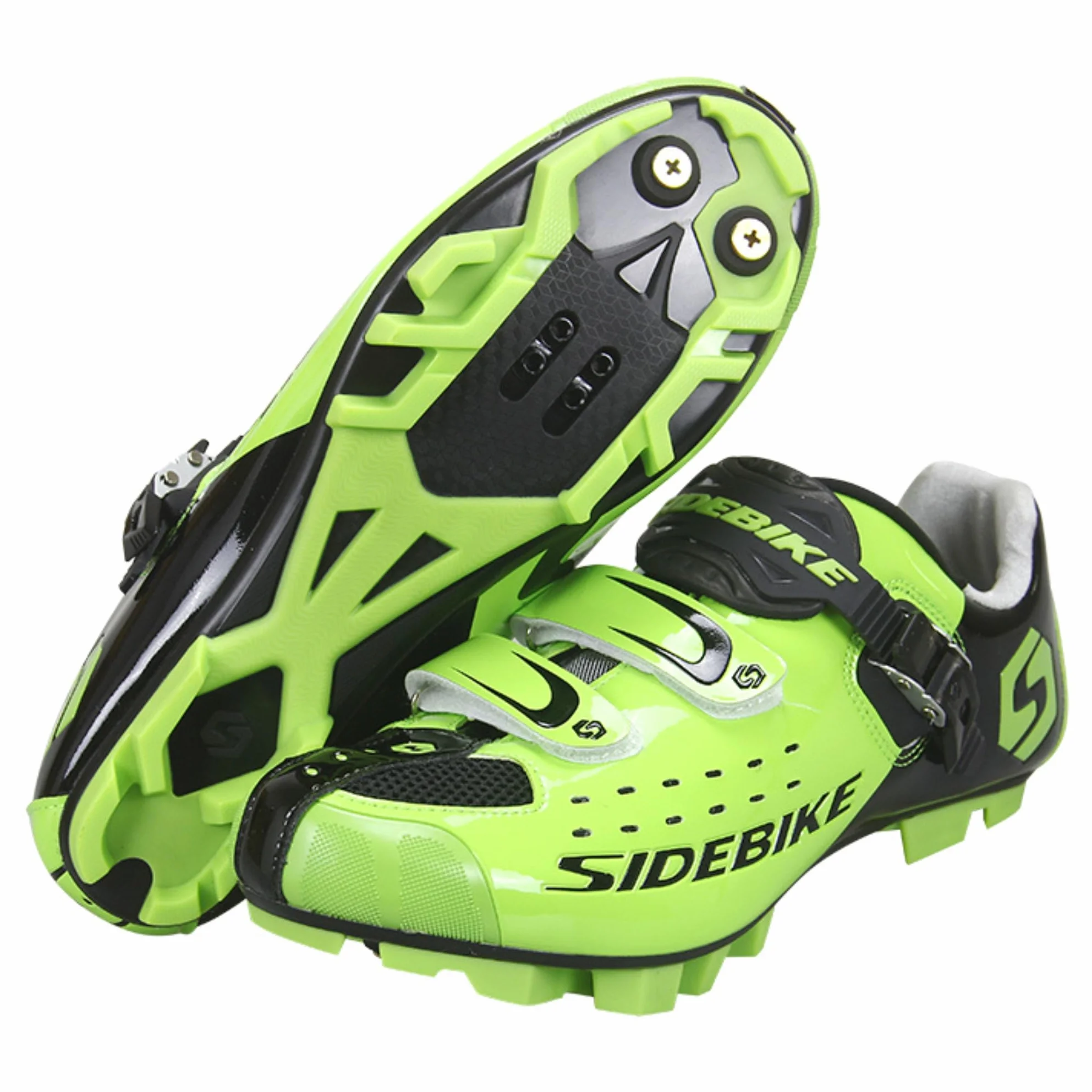 Zapatillas de Ciclismo MTB para Hombre/Mujer, Zapatillas para Bicicleta de montaña, Transpirables, Antideslizantes, compatibles con Sistema SPD - V03 40 EU