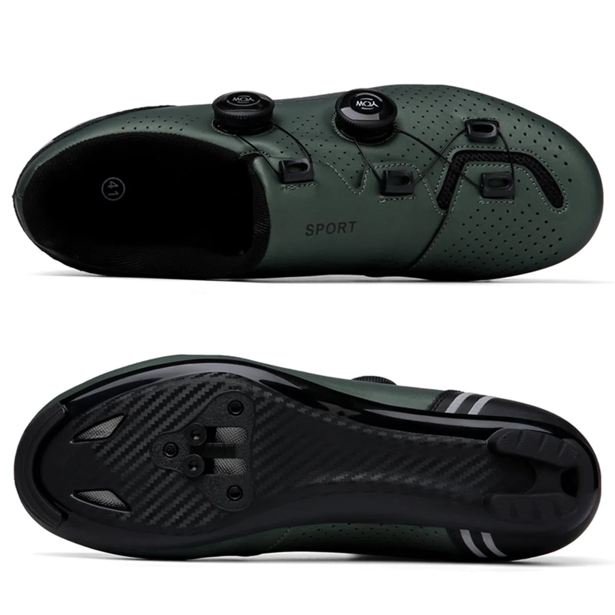 NGARY Zapatos de Ciclismo para Hombre y Mujer, Compatibles con SPD SPD-SL Delta Pedal Look, Transpirables Zapatos Bicicleta de Carretera